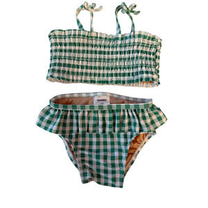 Baby Girl Old Navy Swimsuit 0-3M Green & White Gingham